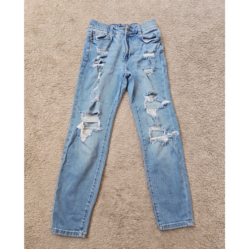 Arizona Mom Jeans Highest Rise Straight leg Size 1 Distressed look
